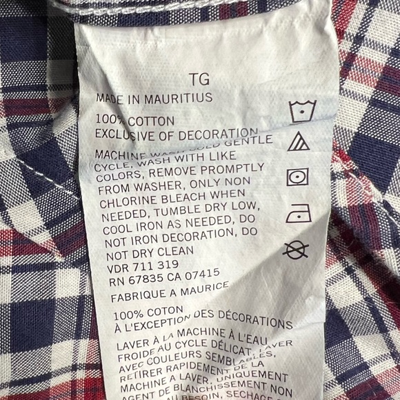 Nautica Men’s Blue and Red Plaid Long Sleeve Button Down Shirt Size XL - Picture 6 of 6